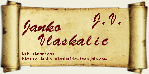 Janko Vlaškalić vizit kartica